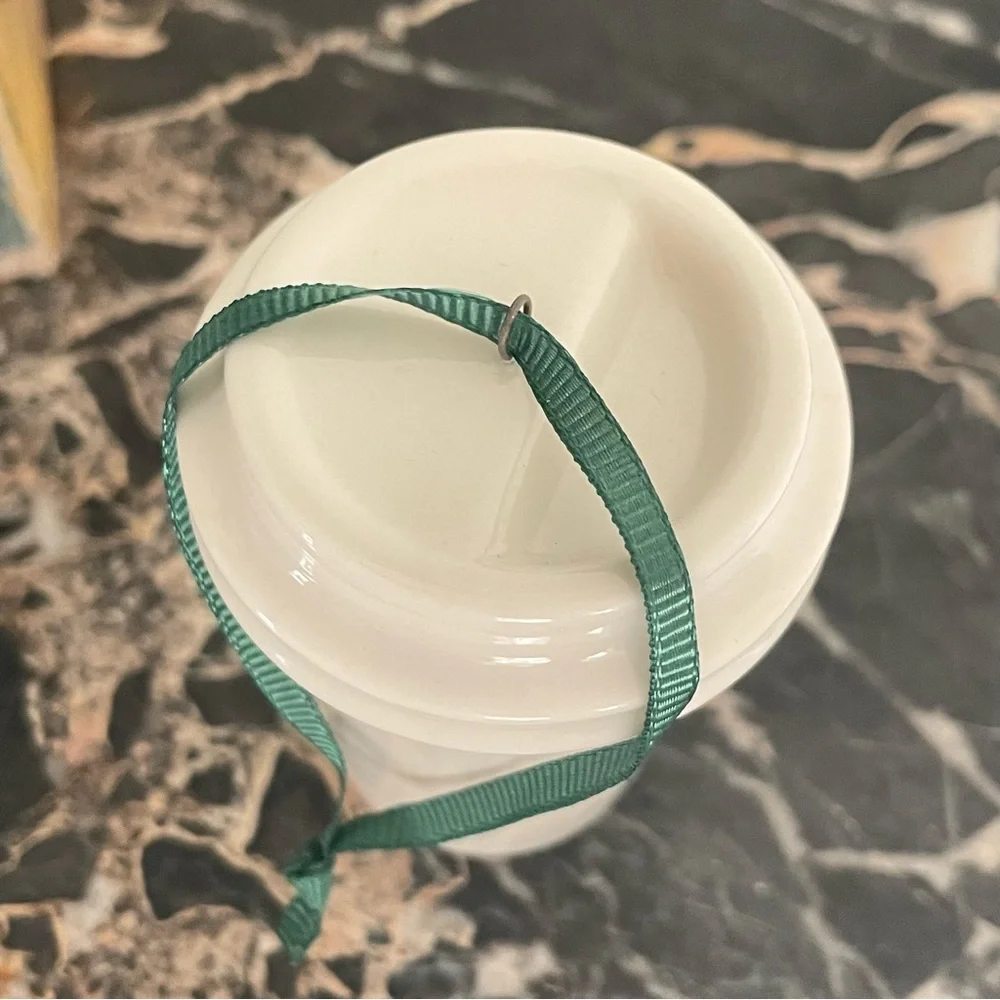 $8 SALE Starbucks 2015 Holiday Ceramic Cup Ornament Large Green Mermaid Logo